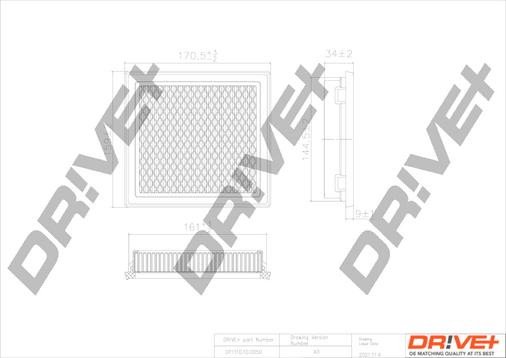 Dr!ve+ DP1110.10.0050 - Воздушный фильтр, двигатель autosila-amz.com