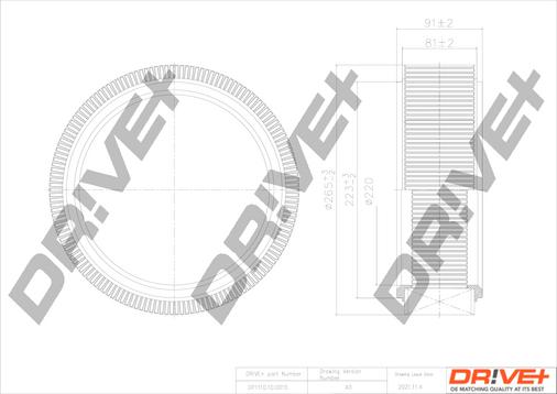 Dr!ve+ DP1110.10.0015 - Воздушный фильтр, двигатель autosila-amz.com