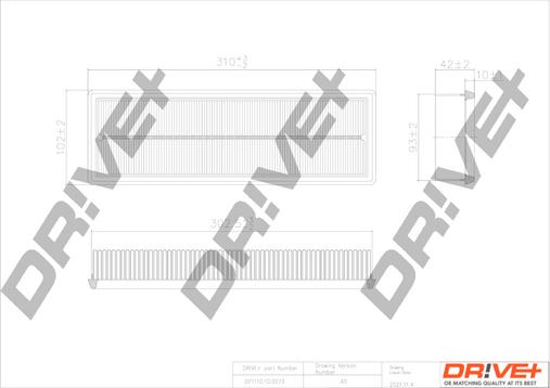 Dr!ve+ DP1110.10.0073 - Воздушный фильтр, двигатель autosila-amz.com