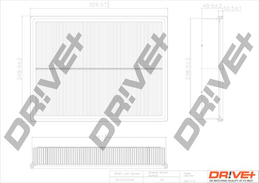 Dr!ve+ DP1110.10.0195 - Воздушный фильтр, двигатель autosila-amz.com