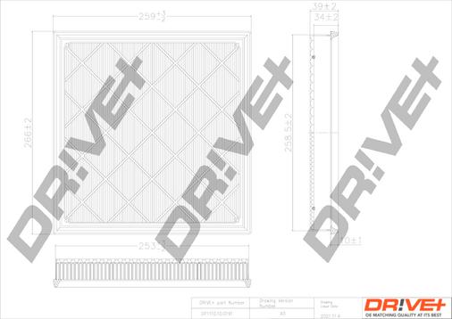 Dr!ve+ DP1110.10.0191 - Воздушный фильтр, двигатель autosila-amz.com