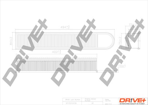 Dr!ve+ DP1110.10.0159 - Воздушный фильтр, двигатель autosila-amz.com