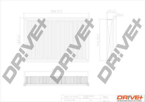Dr!ve+ DP1110.10.0189 - Воздушный фильтр, двигатель autosila-amz.com