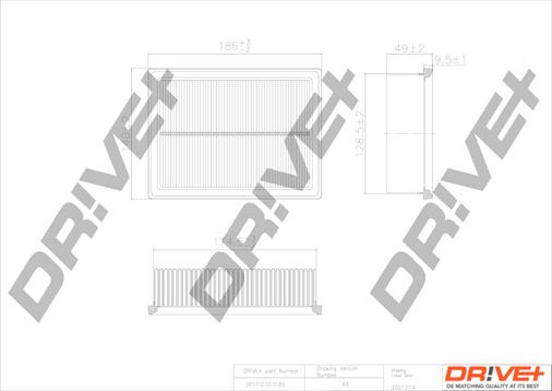 Dr!ve+ DP1110.10.0185 - Воздушный фильтр, двигатель autosila-amz.com