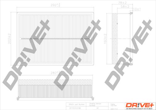 Dr!ve+ DP1110.10.0188 - Воздушный фильтр, двигатель autosila-amz.com