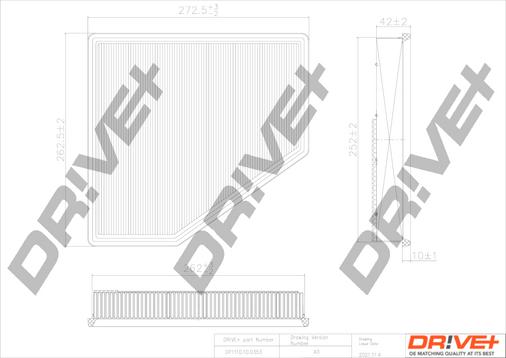 Dr!ve+ DP1110.10.0353 - Воздушный фильтр, двигатель autosila-amz.com