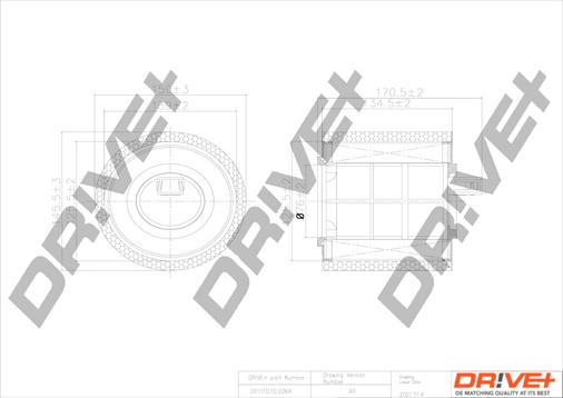 Dr!ve+ DP1110.10.0264 - Воздушный фильтр, двигатель autosila-amz.com