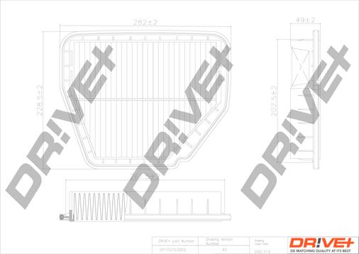 Dr!ve+ DP1110.10.0202 - Воздушный фильтр, двигатель autosila-amz.com