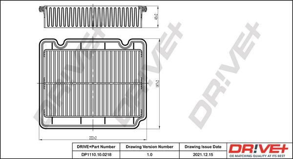 Dr!ve+ DP1110.10.0218 - Воздушный фильтр, двигатель autosila-amz.com