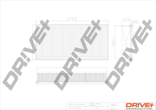 Dr!ve+ DP1110.10.0289 - Воздушный фильтр, двигатель autosila-amz.com