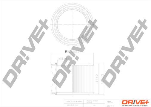 Dr!ve+ DP1110.10.0731 - Воздушный фильтр, двигатель autosila-amz.com