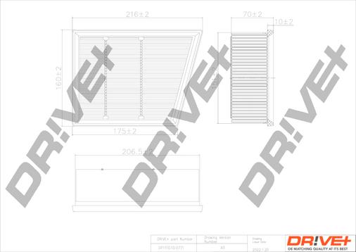 Dr!ve+ DP1110.10.0771 - Воздушный фильтр, двигатель autosila-amz.com