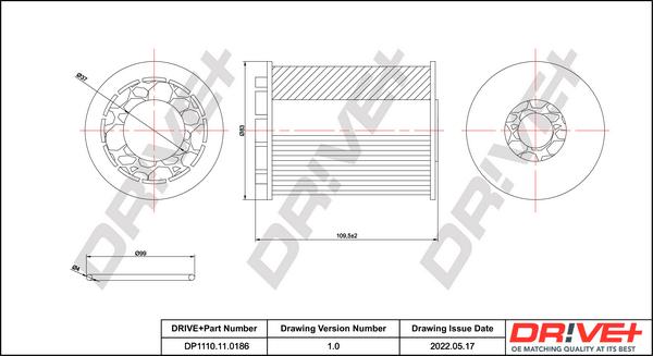 Dr!ve+ DP1110.11.0186 - Масляный фильтр autosila-amz.com