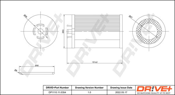 Dr!ve+ DP1110.11.0354 - Масляный фильтр autosila-amz.com