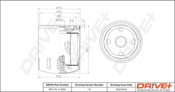 Dr!ve+ DP1110.11.0352 - Масляный фильтр autosila-amz.com