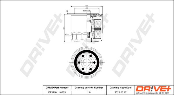 Dr!ve+ DP1110.11.0305 - Масляный фильтр autosila-amz.com