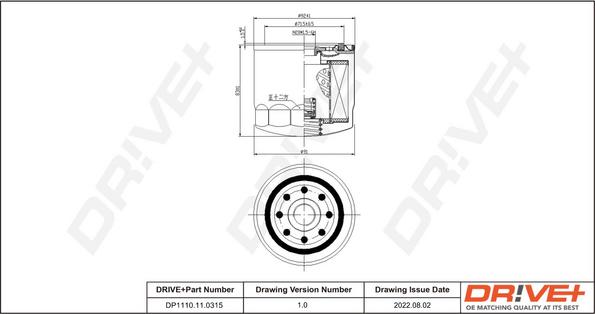 Dr!ve+ DP1110.11.0319 - Масляный фильтр autosila-amz.com