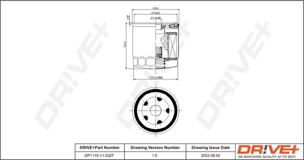 Dr!ve+ DP1110.11.0327 - Масляный фильтр autosila-amz.com