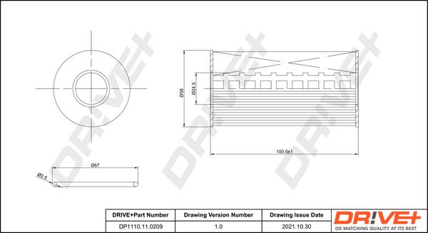 Dr!ve+ DP1110.11.0209 - Масляный фильтр autosila-amz.com