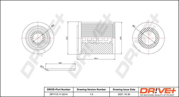 Dr!ve+ DP1110.11.0214 - Масляный фильтр autosila-amz.com