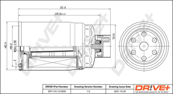 Dr!ve+ DP1110.13.0309 - Топливный фильтр autosila-amz.com