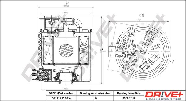 Dr!ve+ DP1110.13.0214 - Топливный фильтр autosila-amz.com