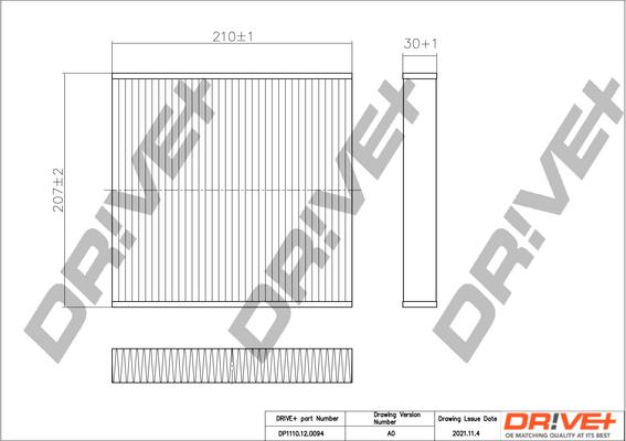 Dr!ve+ DP1110.12.0094 - Фильтр воздуха в салоне autosila-amz.com