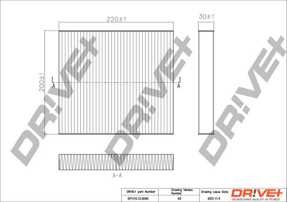 Dr!ve+ DP1110.12.0095 - Фильтр воздуха в салоне autosila-amz.com