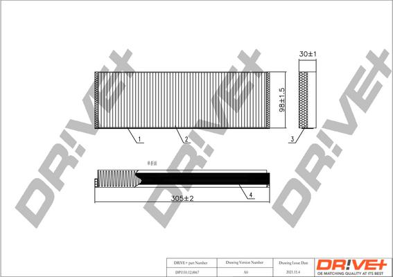 Dr!ve+ DP1110.12.0067 - Фильтр воздуха в салоне autosila-amz.com