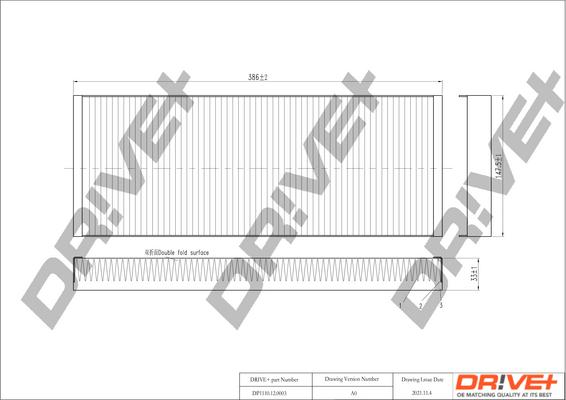 Dr!ve+ DP1110.12.0003 - Фильтр воздуха в салоне autosila-amz.com