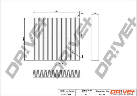 Dr!ve+ DP1110.12.0084 - Фильтр воздуха в салоне autosila-amz.com