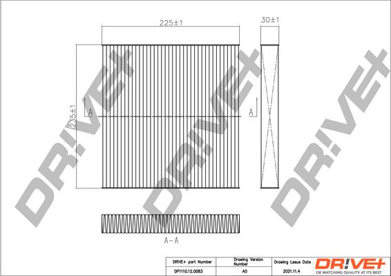 Dr!ve+ DP1110.12.0083 - Фильтр воздуха в салоне autosila-amz.com