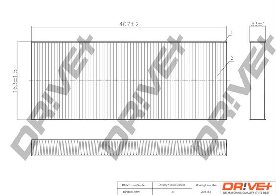 Dr!ve+ DP1110.12.0029 - Фильтр воздуха в салоне autosila-amz.com