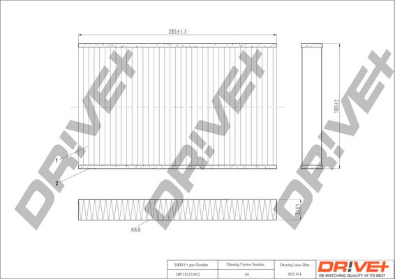 Dr!ve+ DP1110.12.0022 - Фильтр воздуха в салоне autosila-amz.com