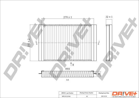 Dr!ve+ DP1110.12.0166 - Фильтр воздуха в салоне autosila-amz.com