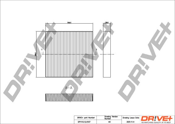 Dr!ve+ DP1110.12.0107 - Фильтр воздуха в салоне autosila-amz.com