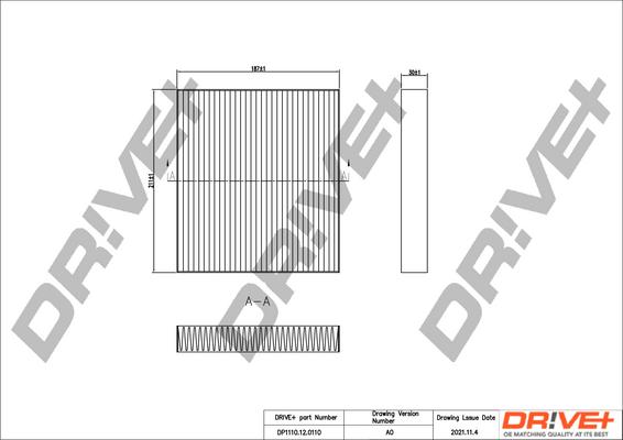 Dr!ve+ DP1110.12.0110 - Фильтр воздуха в салоне autosila-amz.com