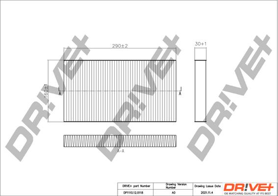 Dr!ve+ DP1110.12.0118 - Фильтр воздуха в салоне autosila-amz.com