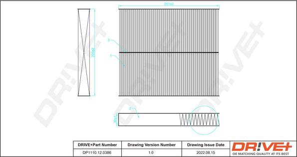 Dr!ve+ DP1110.12.0386 - Фильтр воздуха в салоне autosila-amz.com