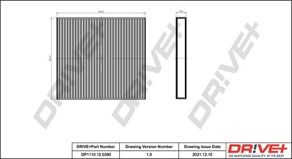 Dr!ve+ DP1110.12.0380 - Фильтр воздуха в салоне autosila-amz.com