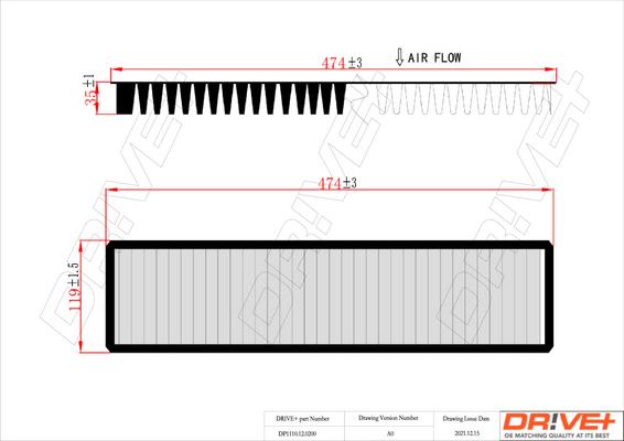 Dr!ve+ DP1110.12.0200 - Фильтр воздуха в салоне autosila-amz.com