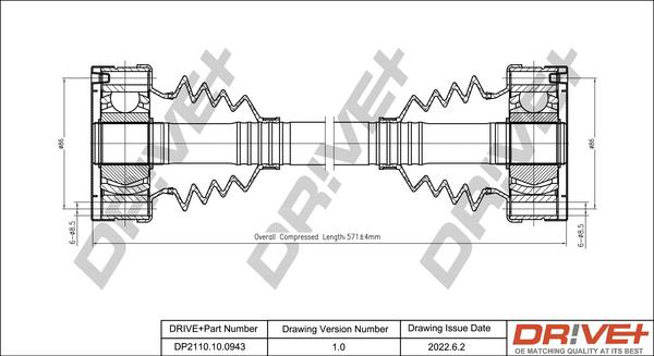Dr!ve+ DP2110.10.0943 - Приводной вал autosila-amz.com