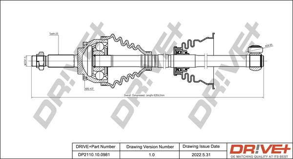 Dr!ve+ DP2110.10.0981 - Приводной вал autosila-amz.com