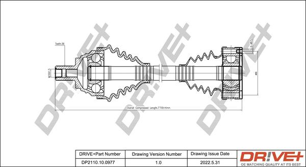 Dr!ve+ DP2110.10.0977 - Приводной вал autosila-amz.com