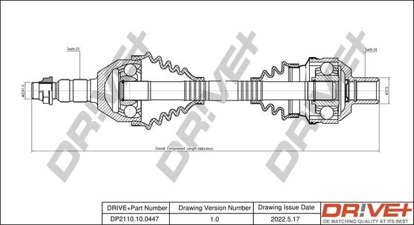 Dr!ve+ DP2110.10.0447 - Приводной вал autosila-amz.com