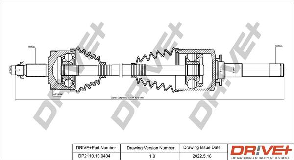 Dr!ve+ DP2110.10.0404 - Приводной вал autosila-amz.com