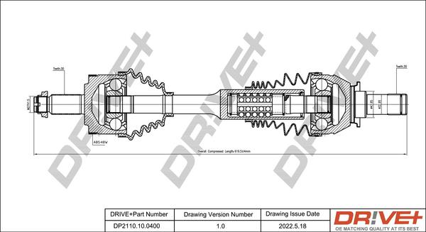 Dr!ve+ DP2110.10.0400 - Приводной вал autosila-amz.com