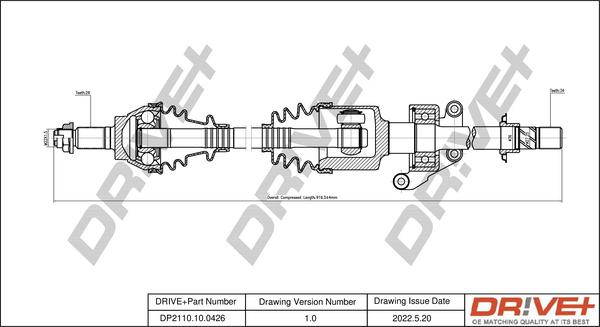 Dr!ve+ DP2110.10.0426 - Приводной вал autosila-amz.com