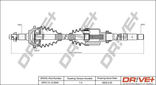 Dr!ve+ DP2110.10.0545 - Приводной вал autosila-amz.com