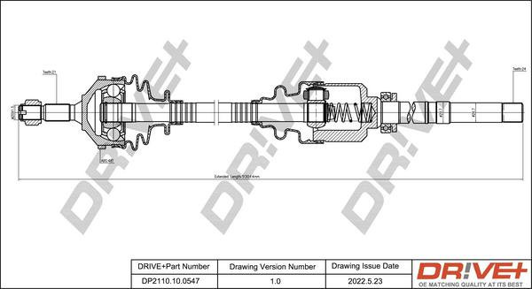 Dr!ve+ DP2110.10.0547 - Приводной вал autosila-amz.com